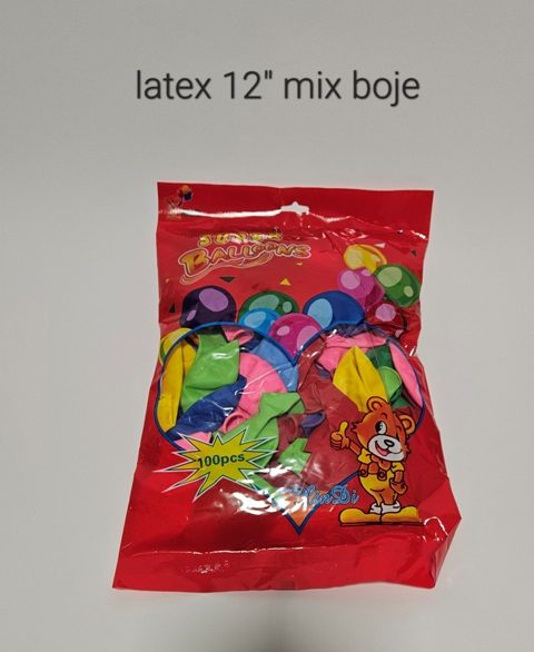 Latex obicni 12'' mix boje