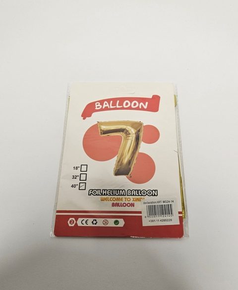Broj 7 zlatni 40''