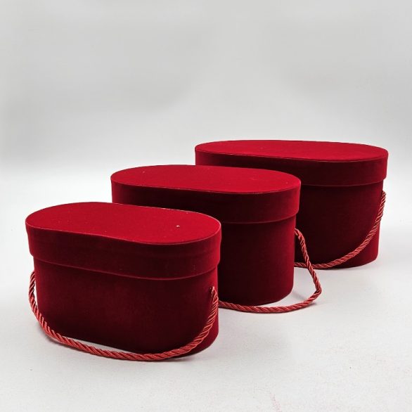 Box ovalni plisani bordo