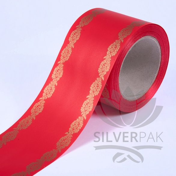 Traka sa bordurom 8cm crvena
