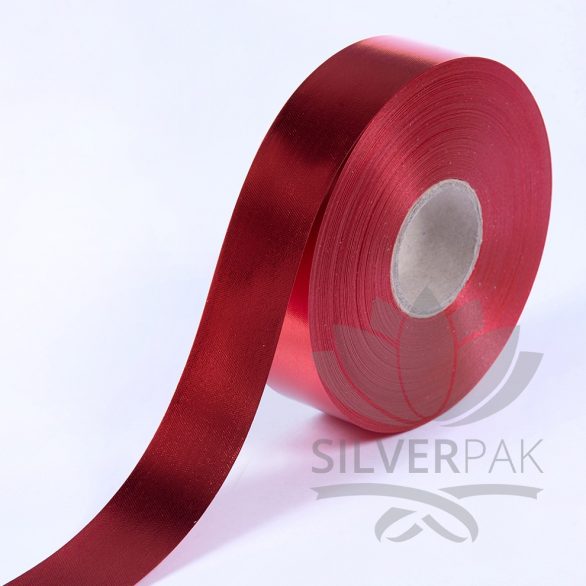 Traka metalik 3cm crvena