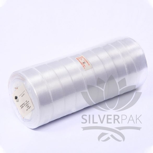 Saten traka 2cm bela