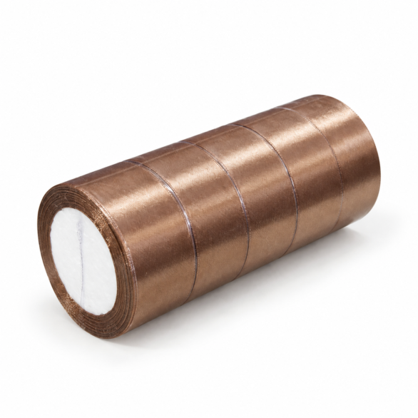 Saten traka 4cm braon
