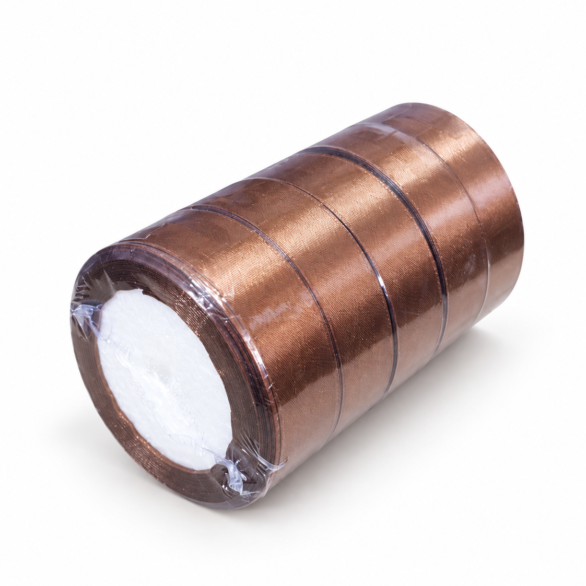 Saten traka 2,5cm braon