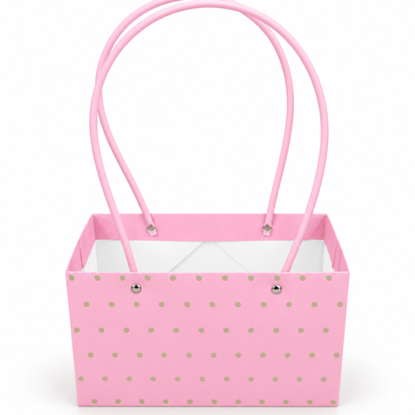 Torbica 4 roze sa tackicama